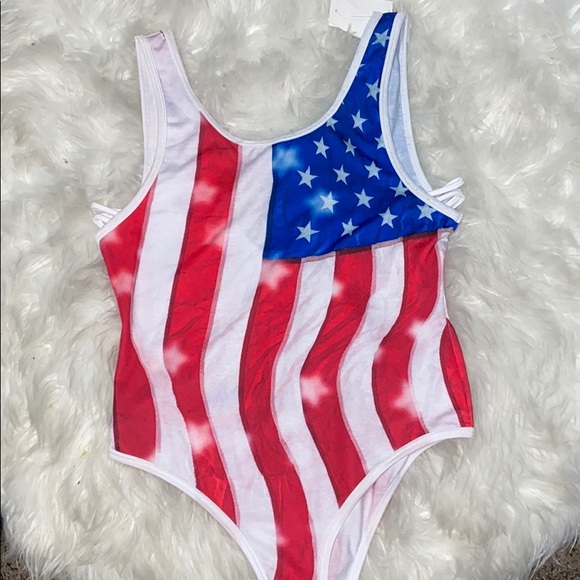 Tops - american flag body suit
